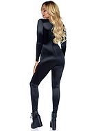 Catsuit, shiny spandex, long sleeves